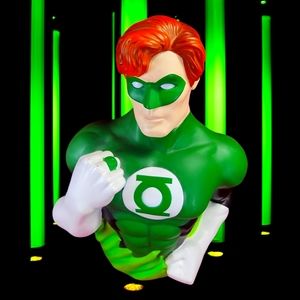 Green lantern hard vinyl coin bank.